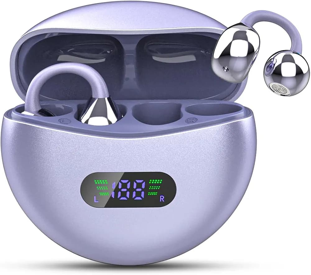 Ear Earbuds Clip-On Earphones Wireless Headphones