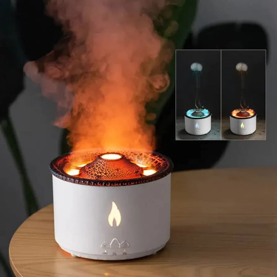 Flame Humidifier Ultrasonic Essential Oil Diffuser With Remote