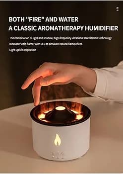 Flame Humidifier Ultrasonic Essential Oil Diffuser With Remote